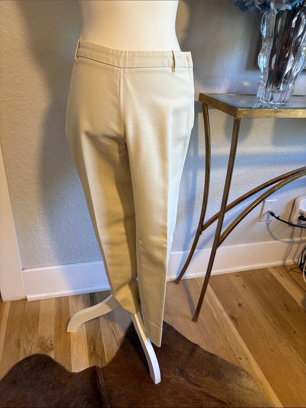 Donna Ricco tan side zip pants